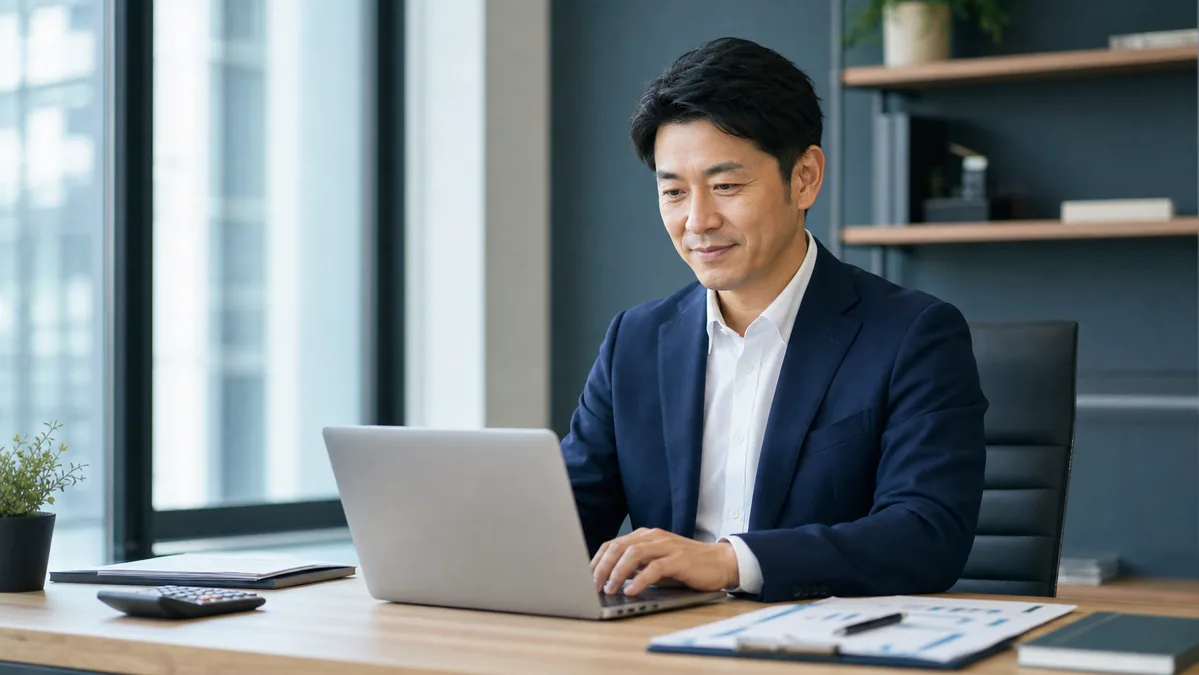 GPUサーバー節税の無料診断フォームを入力する経営者