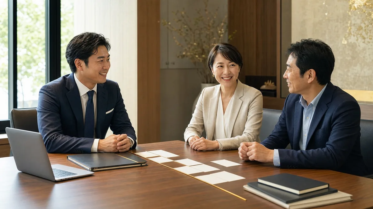 GPUサーバー導入計画を確認する経営者と専門家